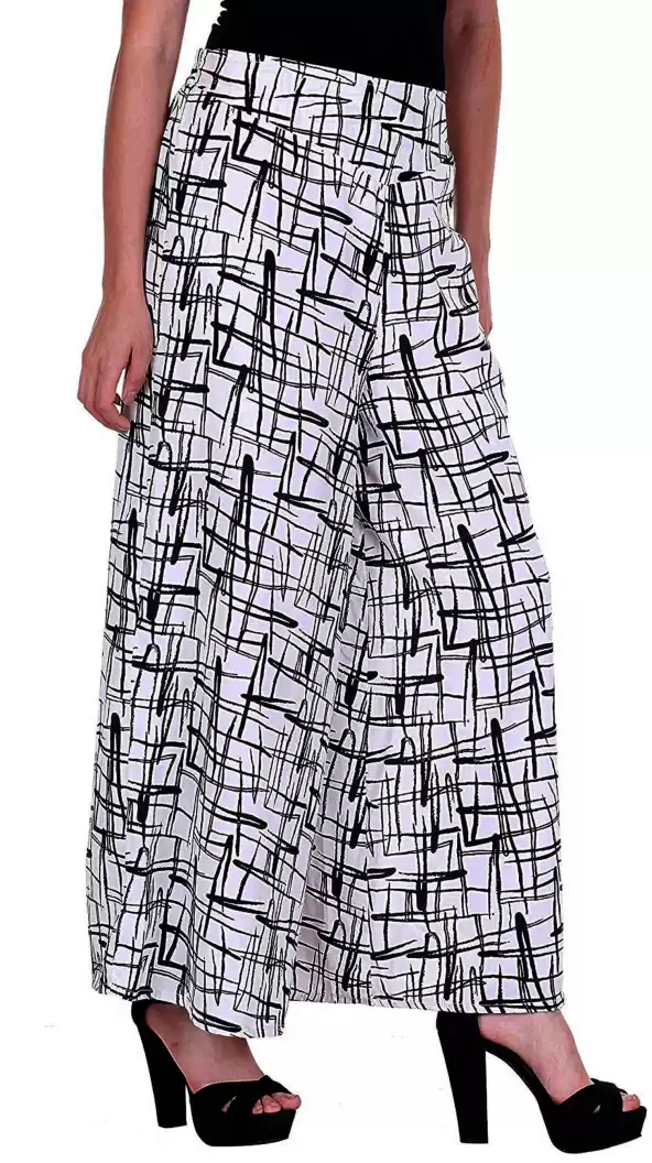 TANDUL  Flared Women Multicolor Poly Crepe Trousers