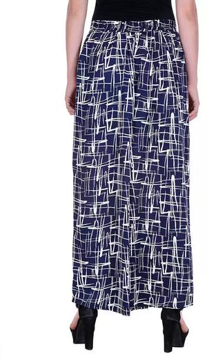 TANDUL  Flared Women Multicolor Poly Crepe Trousers
