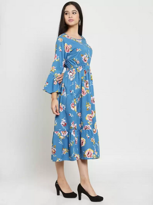 TANDUL  Women Gathered Multicolor Dress