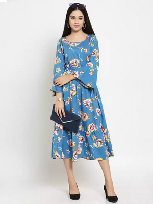 TANDUL  Women Gathered Multicolor Dress