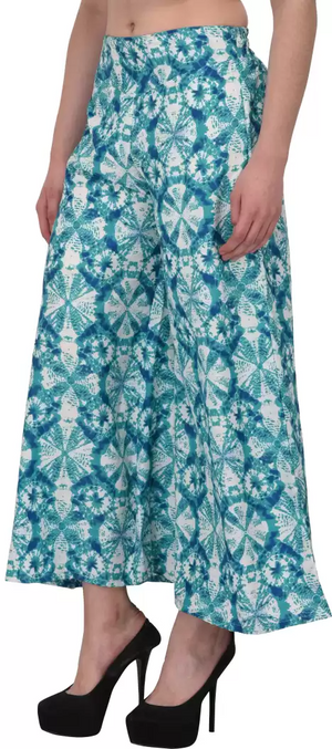TANDUL  Flared Women Multicolor Poly Crepe Trousers