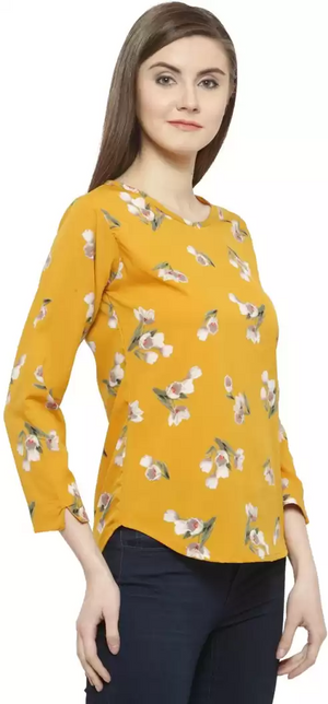 TANDUL  Casual Regular Sleeves Printed Women Multicolor Top