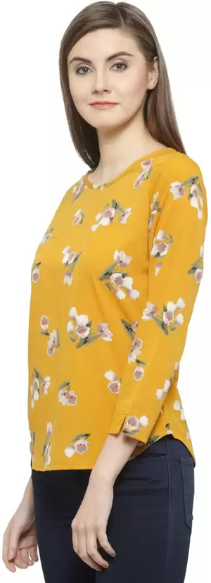 TANDUL  Casual Regular Sleeves Printed Women Multicolor Top