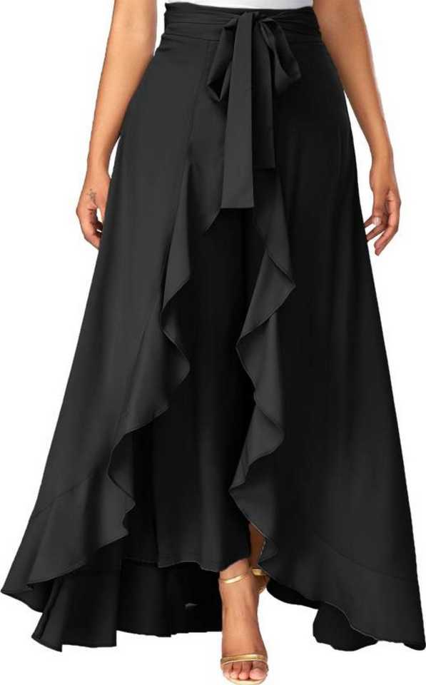 TANDUL  Women Solid Flared Black Skirt