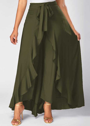 TANDUL  Women Solid Flared Light Green Skirt