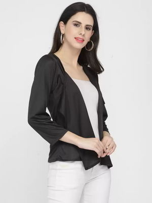 TANDUL  Women Full Sleeve Black Shrug