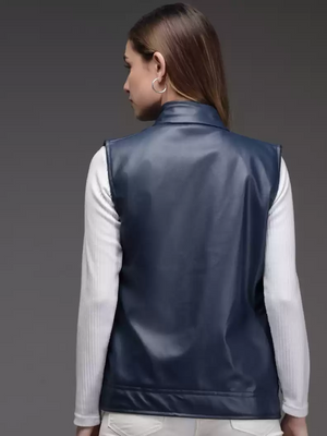 TANDUL  Sleeveless Solid Women Casual Jacket