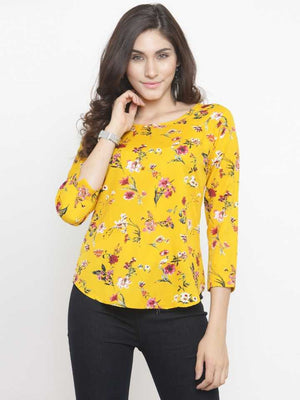 TANDUL  Casual Regular Sleeves Printed Women Multicolor Top
