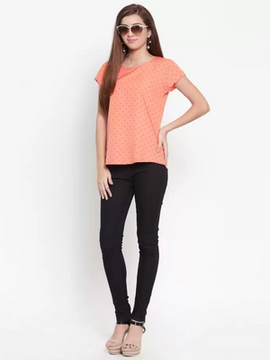 TANDUL  Casual Regular Sleeves Polka Print Women Multicolor Top
