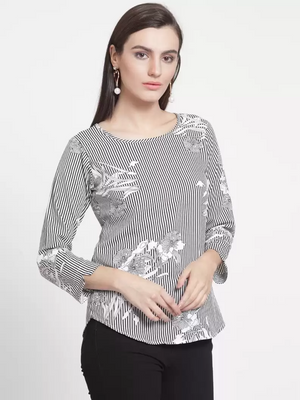 TANDUL  Party Regular Sleeves Printed Women Multicolor Top