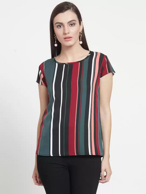 TANDUL  Casual Regular Sleeves Solid Women Multicolor Top
