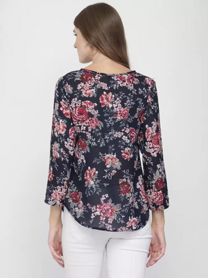 TANDUL  Casual Regular Sleeves Printed Women Multicolor Top