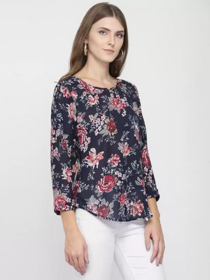 TANDUL  Casual Regular Sleeves Printed Women Multicolor Top