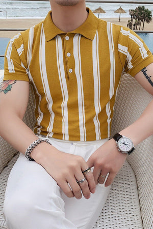 Men Printed V Neck Elastane Multicolor T-Shirt