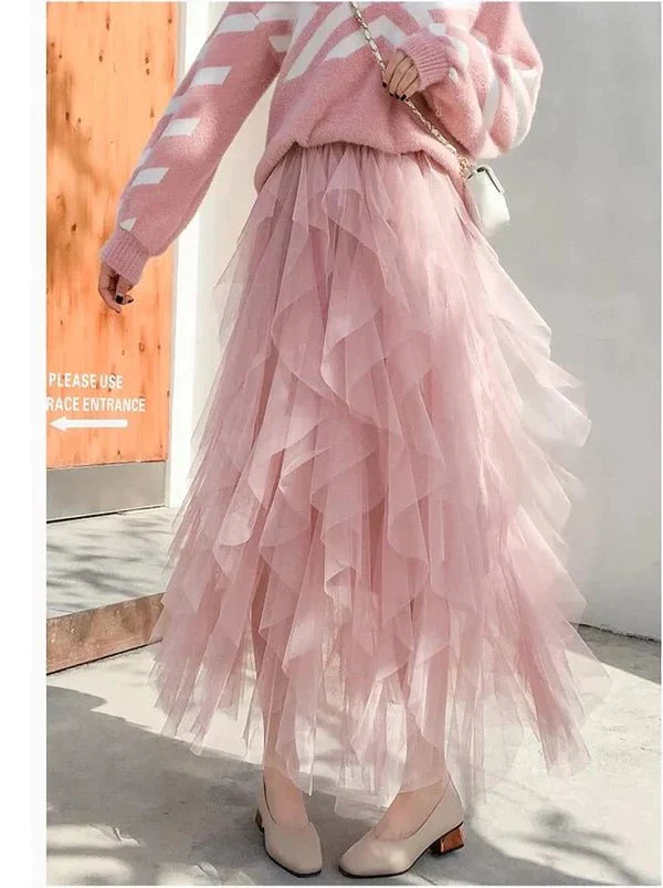 TANDUL Solid Women Regular Pink Skirt