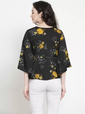 TANDUL  Casual Flared Sleeves Printed Women Multicolor Top