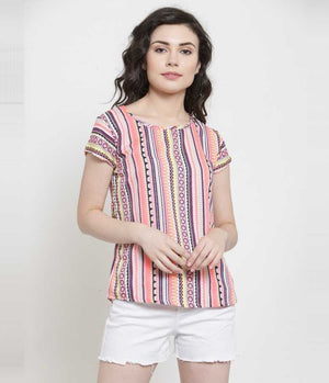 TANDUL Casual Regular Sleeves Solid Women Multicolor Top