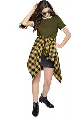 TANDUL  Solid Women Round Neck Light Green T-Shirt
