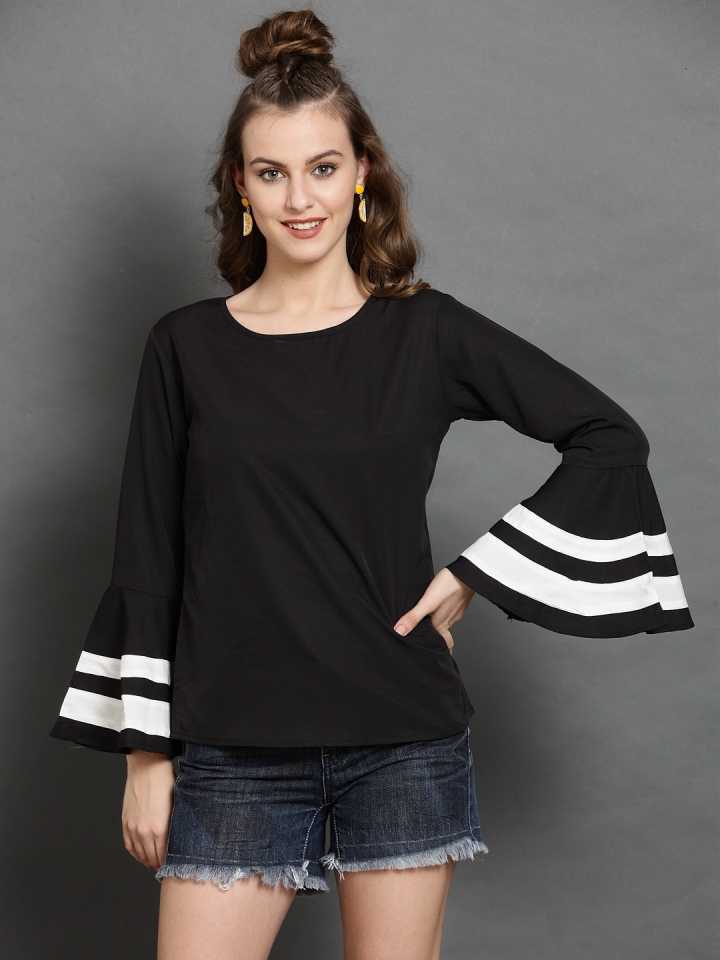 TANDUL  Casual Bell Sleeves Printed Women Multicolor Top
