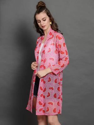 TANDUL  Women 3/4th Sleeve Multicolor Shrug