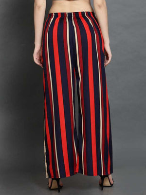TANDUL INSTA Regular Fit Women Multicolor Crepe Trousers
