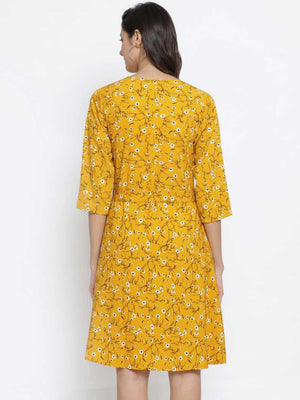 Women Fit and Flare Multicolor Dress
