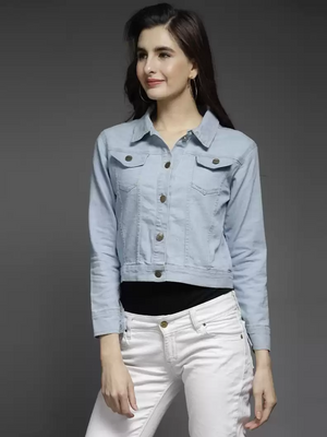 TANDUL  3/4th Sleeve Solid Women Denim Jacket