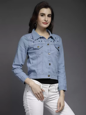 TANDUL  Full Sleeve Solid Women Denim Jacket