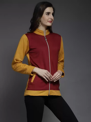 TANDUL  Full Sleeve Color Block Women Jacket