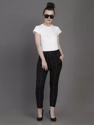 TANDUL Black Jegging  (Checkered)