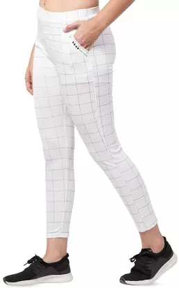 TANDUL White Jegging  (Checkered)