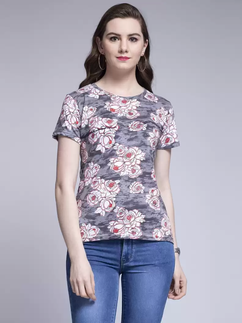 TANDUL  Casual Regular Sleeves Printed Women Multicolor Top