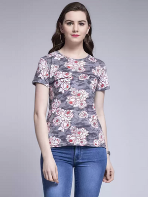 TANDUL  Casual Regular Sleeves Printed Women Multicolor Top