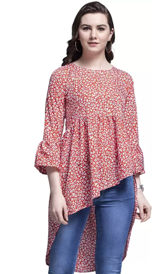 TANDUL  Casual Bell Sleeves Printed Women Multicolor Top