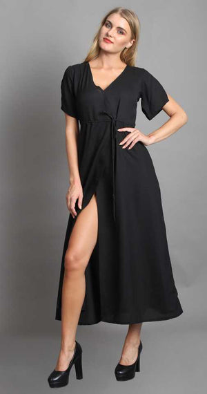 TANDUL  Women Maxi Black Dress