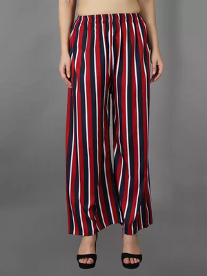 TANDUL  Regular Fit Women Multicolor Crepe Trousers