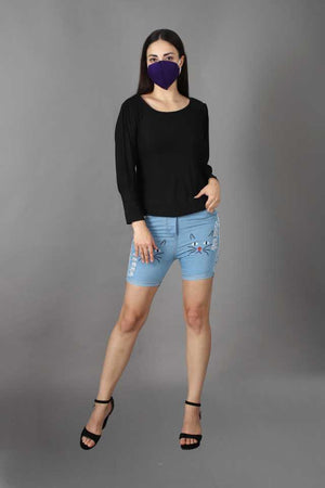 Casual Regular Sleeves Solid Women Black Top