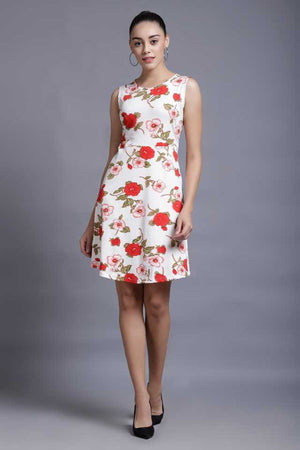 TANDUL  Women A-line White Dress