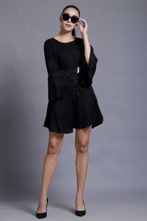 TANDUL  Women A-line Black Dress