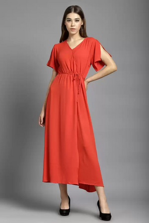 TANDUL  Women Layered Red Dress