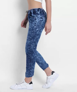 TANDUL  Regular Fit Women Blue Denim Lycra Blend Trousers