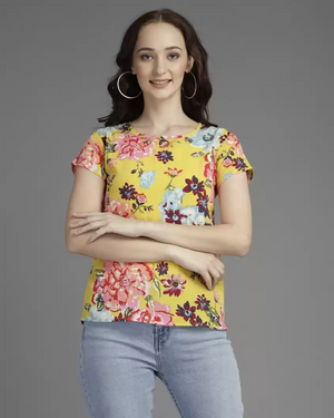 TANDUL  Casual Regular Sleeves Printed Women Multicolor Top