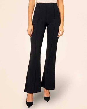 Regular Fit Women Black Lycra Blend Trousers