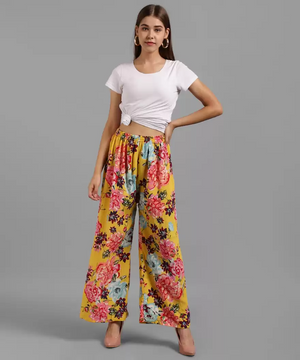 TANDUL  Regular Fit Women Multicolor Crepe Trousers