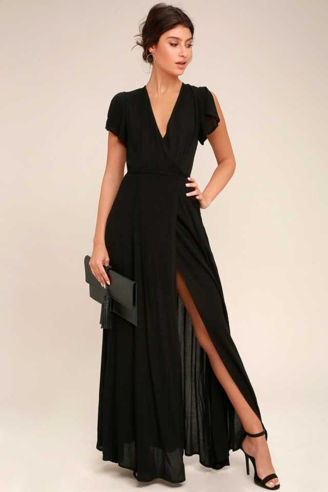 TANDUL  Women A-line Black Dress
