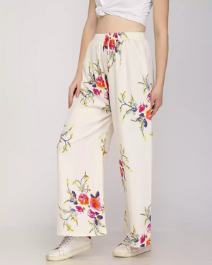 TANDUL  Regular Fit Women Multicolor Crepe Trousers