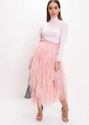 TANDUL  Women Solid A-line Pink Skirt