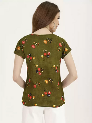 TANDUL  Casual Regular Sleeves Printed Women Multicolor Top