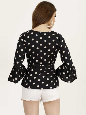 TANDUL  Casual Bell Sleeves Printed Women Multicolor Top