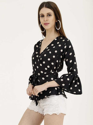 TANDUL  Casual Bell Sleeves Printed Women Multicolor Top